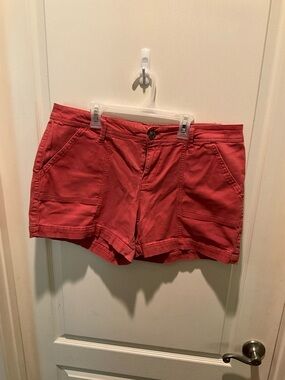 Faded Glory Coral-Red Cargo Shorts
